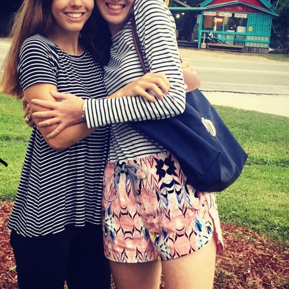 J-Crew Navy and White Striped Painter Tee - Picture 2 of 4